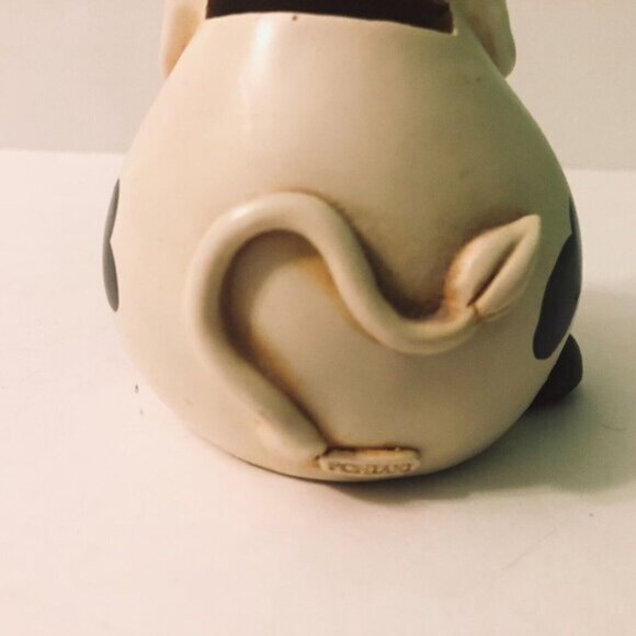 Vintage Paolo Chiari Cow Bull Playing Cello Coin Bank  Figurine 5 Inch Tall - Picture 15 of 16